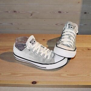 Converse All Star Chuck Taylor Sneaker Womens 7 Silver Gray Velvet 557990F